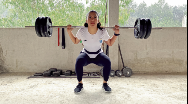 La patinadora nacional no baja la guardia y se entrena en casa por el covid-19. (Foto Prensa Libre: Dalia Soberanis)