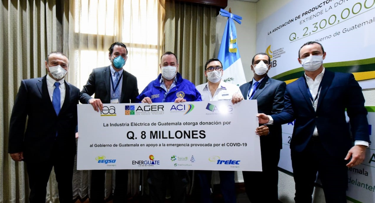 La Industria Eléctrica se une al combate del coronavirus con importante apoyo económico. Foto Prensa Libre: Cortesía