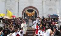 La procesión del Corpus Christi en Patzún, Chimaltenango es una de las fiestas católicas más significativas. Foto Prensa Libre: Hemeroteca PL)