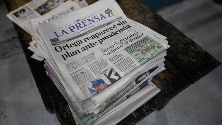 La Prensa de Nicaragua destacó que aunque Ortega reapareció en Televisión el pasado miércoles, no anunció ninguna estrategia para enfrentar la pandemia de covid-19.  (Foto Prensa Libre: AFP)