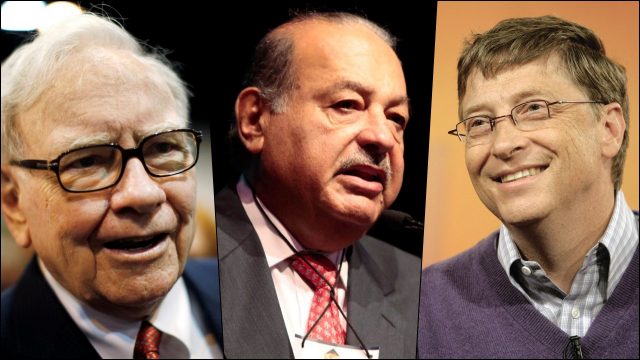 Warren Buffett, Carlos Slim y Bill Gates