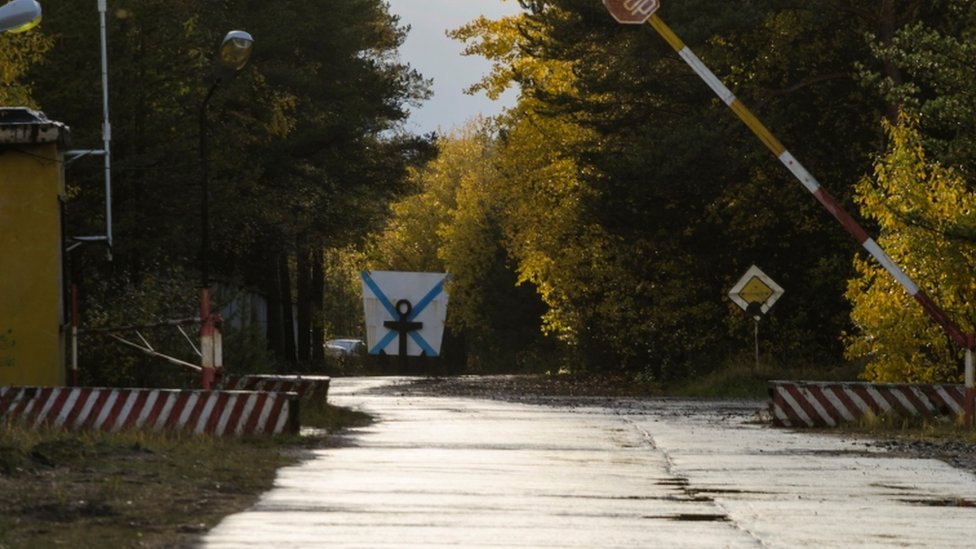 Un puesto de control militar cerca del pueblo de Nyonoksa, en la región de Arkhangelsk. Getty Images