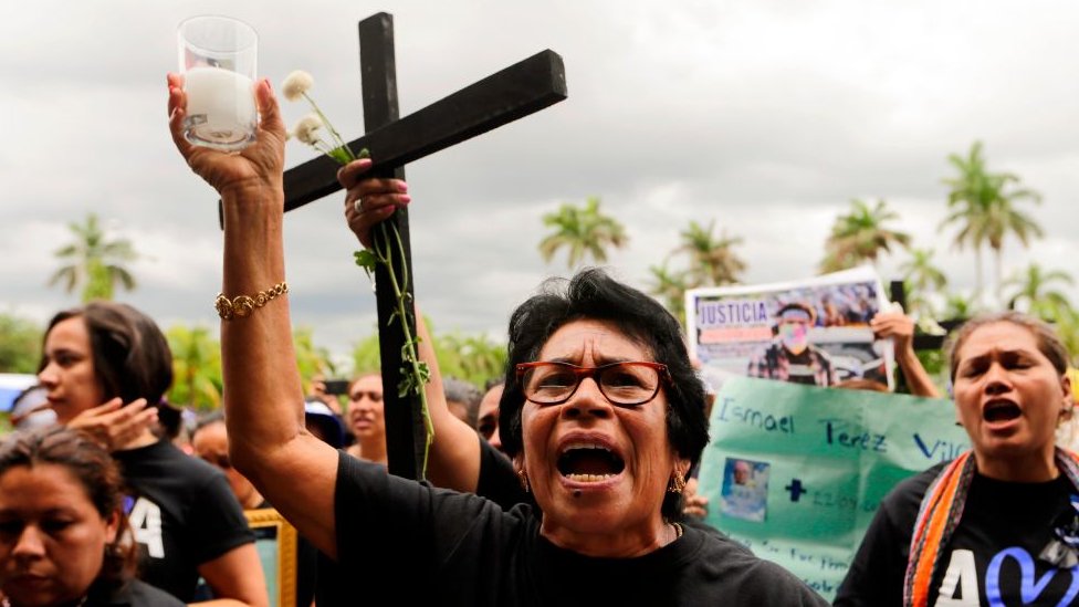 Madres exigiendo justicia para sus hijos muertos en las protestas de abril de 2018 en Nicaragua. AFP