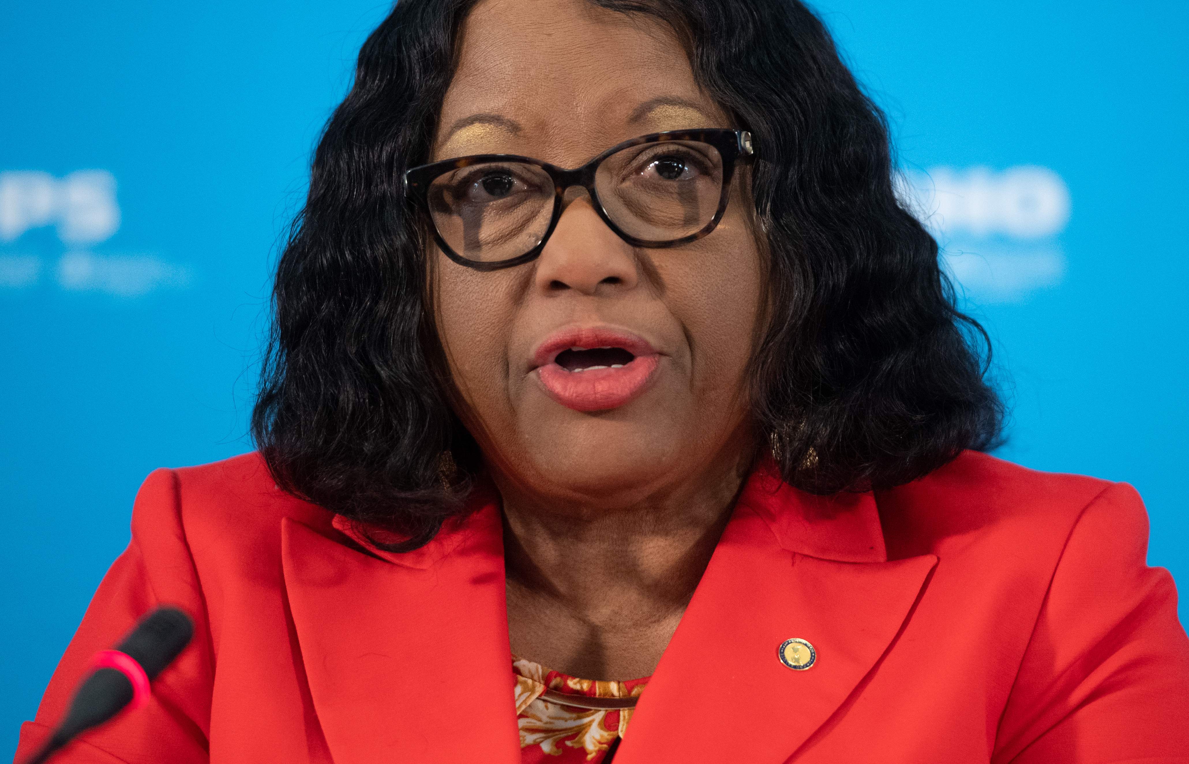Carissa Etienne, directora de la  Organización Panamericana de la Salud. (Foto Prensa Libre: AFP)