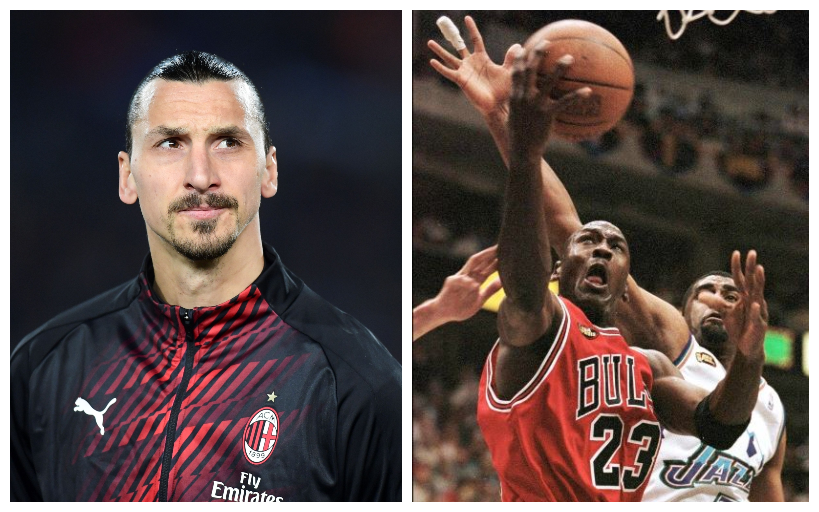 Zlatan Ibrahimovic se compara con Michael Jordan. (Foto Prensa Libre: AFP y Hemeroteca PL)