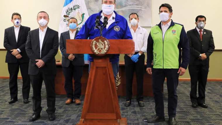 El presidente Giammattei anunció la primera fase para reabrir comercios en el país. Foto Prensa Libre: Gobierno de Guatemala