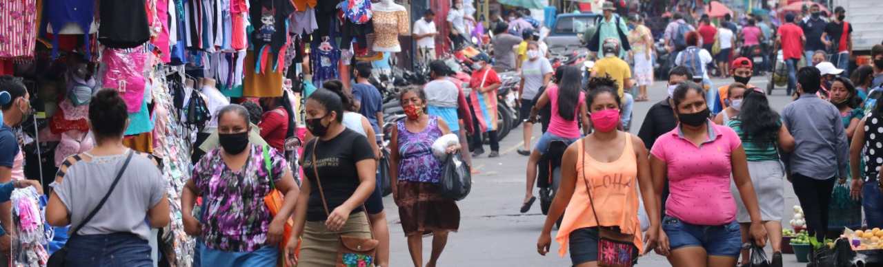 La municipalidad de Escuintla pide que se declare un cordón sanitario en el lugar debido al aumento de casos por covid-19 (Foto Prensa Libre: Carlos Paredes) 