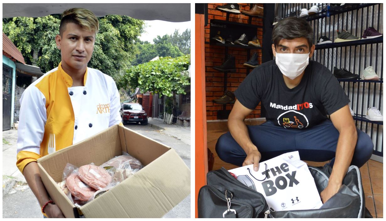Dary Arévalo y Édgar Méndez se han abierto camino en los negocios ahora que el futbol está suspendido. (Foto Prensa Libre: María Reneé Barrientos)