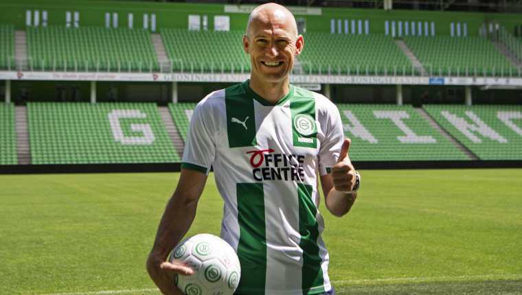 Arjen Robben comienza una nueva aventura en el futbol ahora con el equipo FC Groningen. (Foto Prensa Libre: EFE).