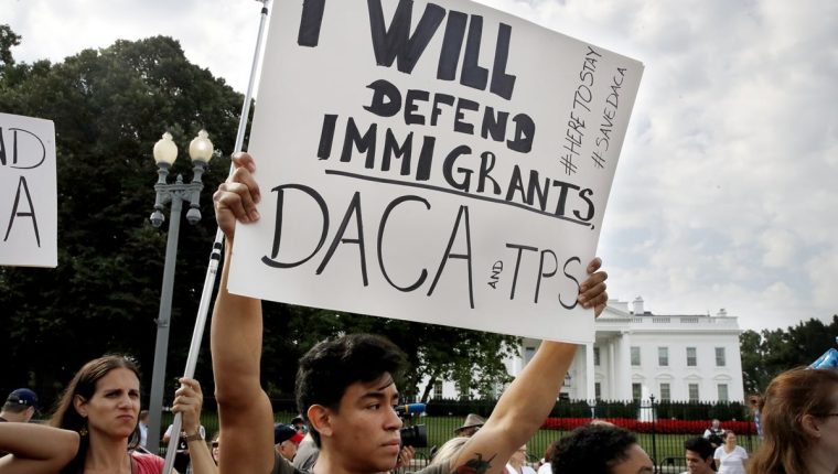 La intención de cancelar el DACA ha generado protestas en Estados Unidos. (Foto Prensa Libre: Hemeroteca PL) 