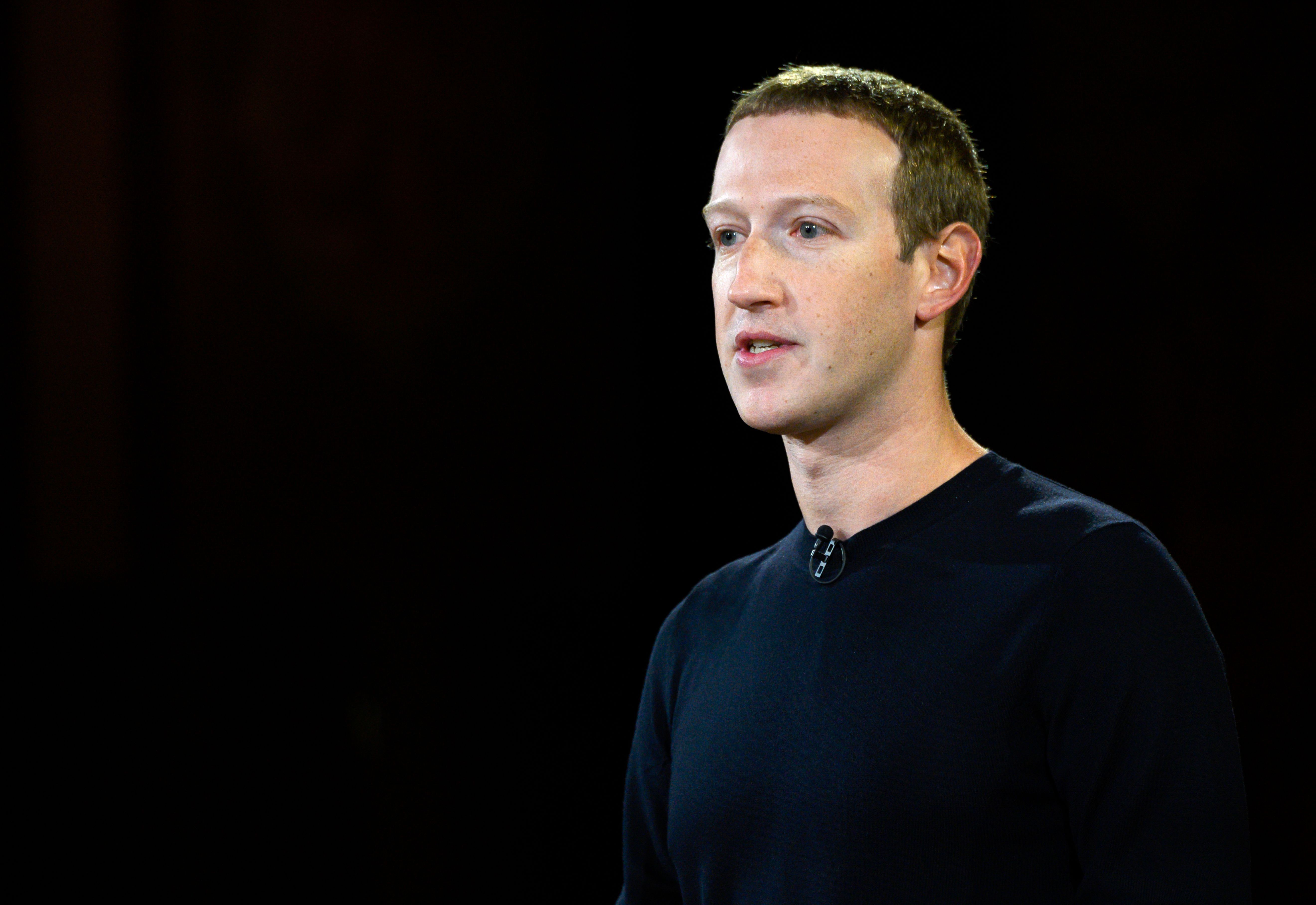 En esta foto de archivo, el fundador de Facebook, Mark Zuckerberg, habla en la Universidad de Georgetown en una "Conversación sobre la libre expresión" en Washington. (Foto Prensa Libre: AFP)