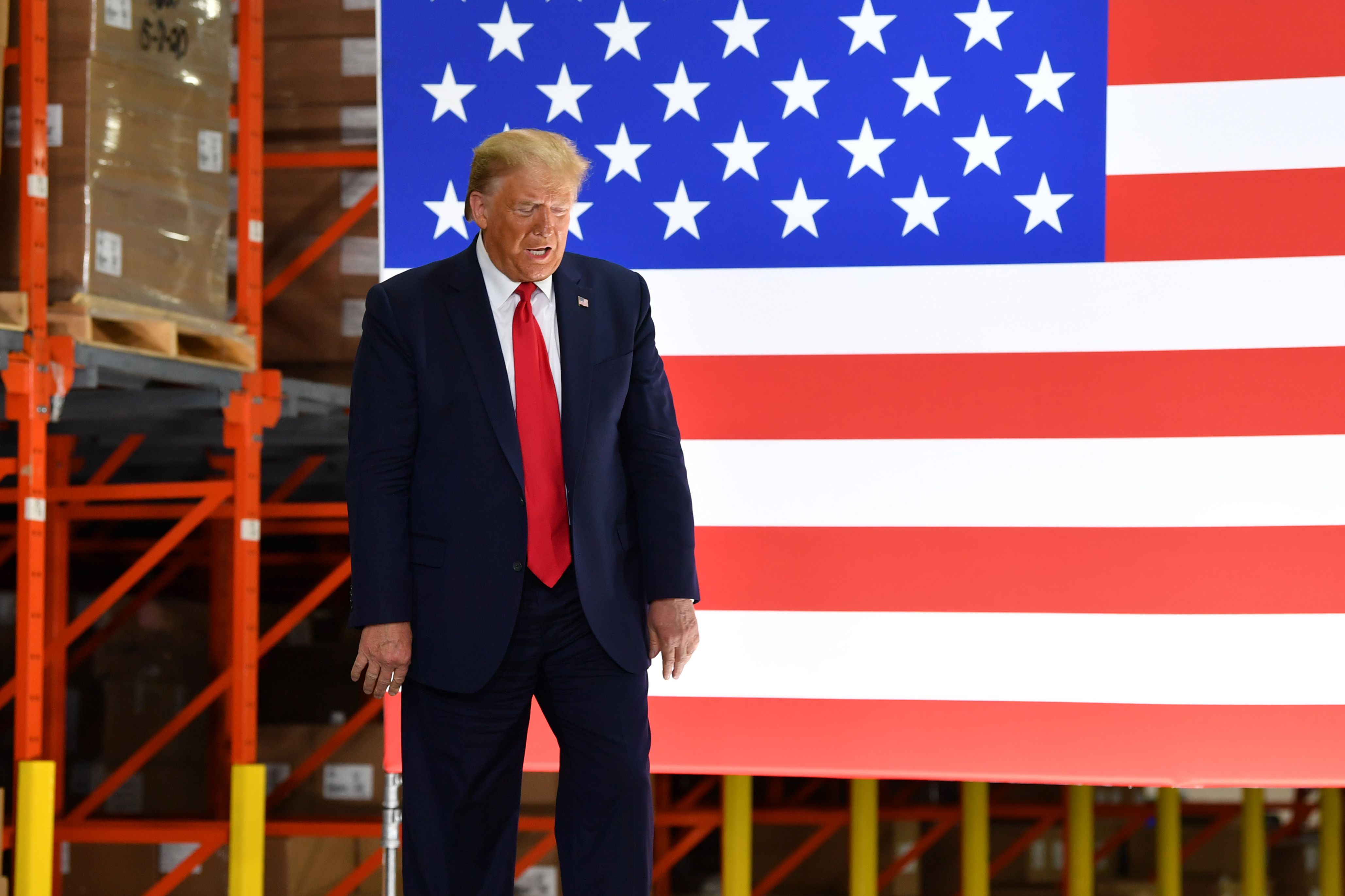 El presidente de los Estados Unidos Donald Trump casuó polémica por las declaraciones sobre los indicadores de la economía. (Foto Prensa Libre: AFP)