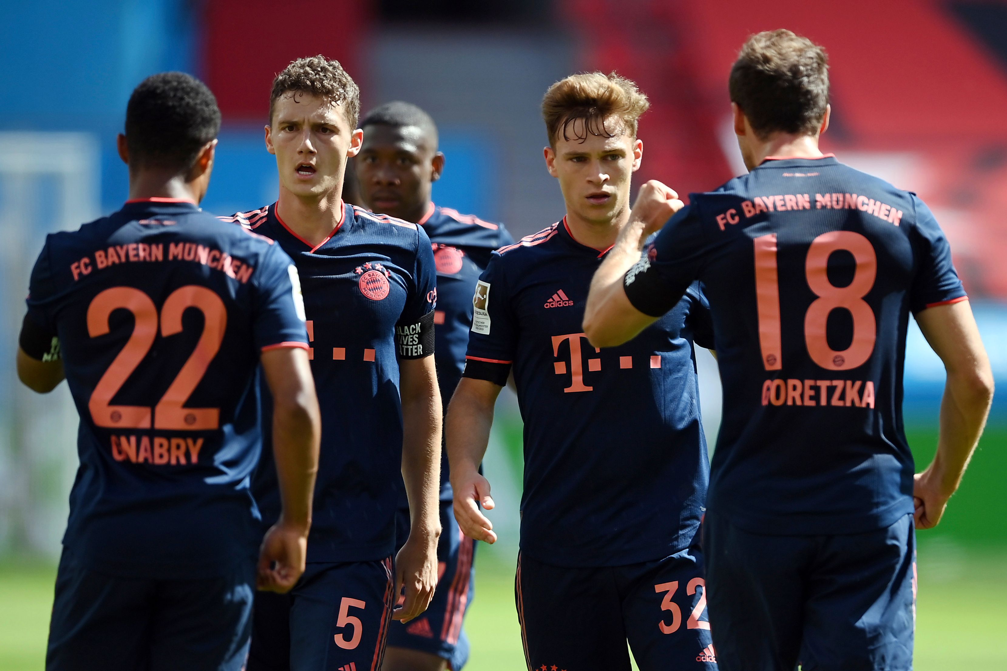 Los jugadores del Bayern Múnich celebraron este sábado. (Foto Prensa Libre AFP)