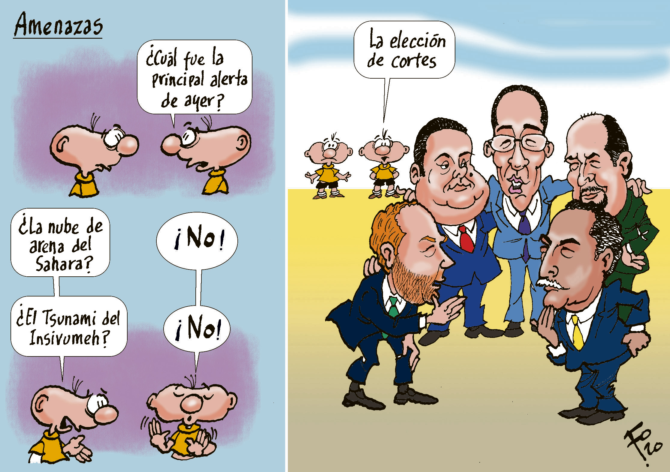 Personajes: Álvaro Arzú Escobar, Allan Rodríguez, Felipe Alejos, Orlando Blanco y Manuel Conde.