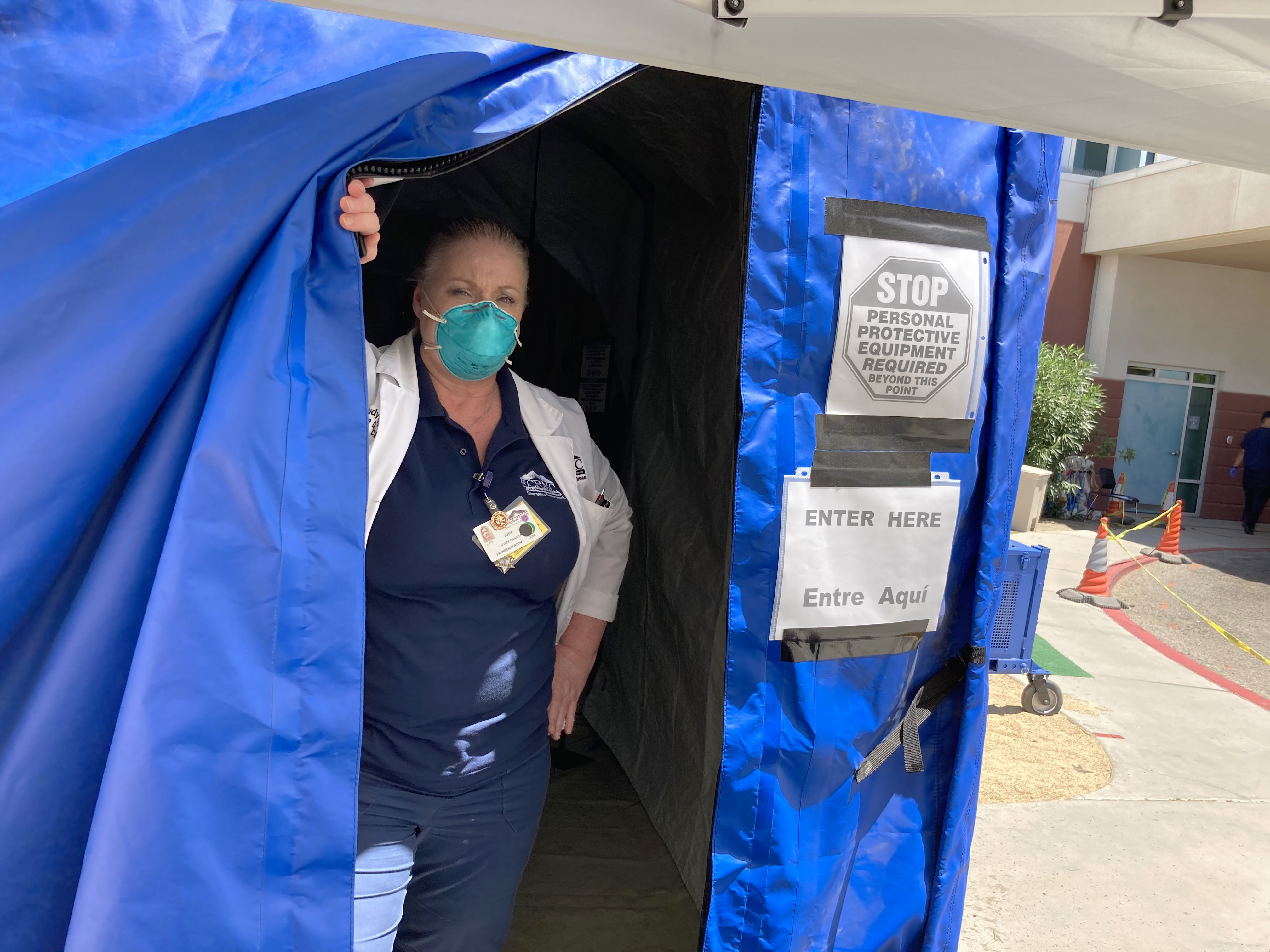 Judy Cruz, directora del departamento de urgencias del Centro Médico Regional de El Centro, en California, el 4 de junio de 2020. (Foto Prensa Libre: The New York Times)