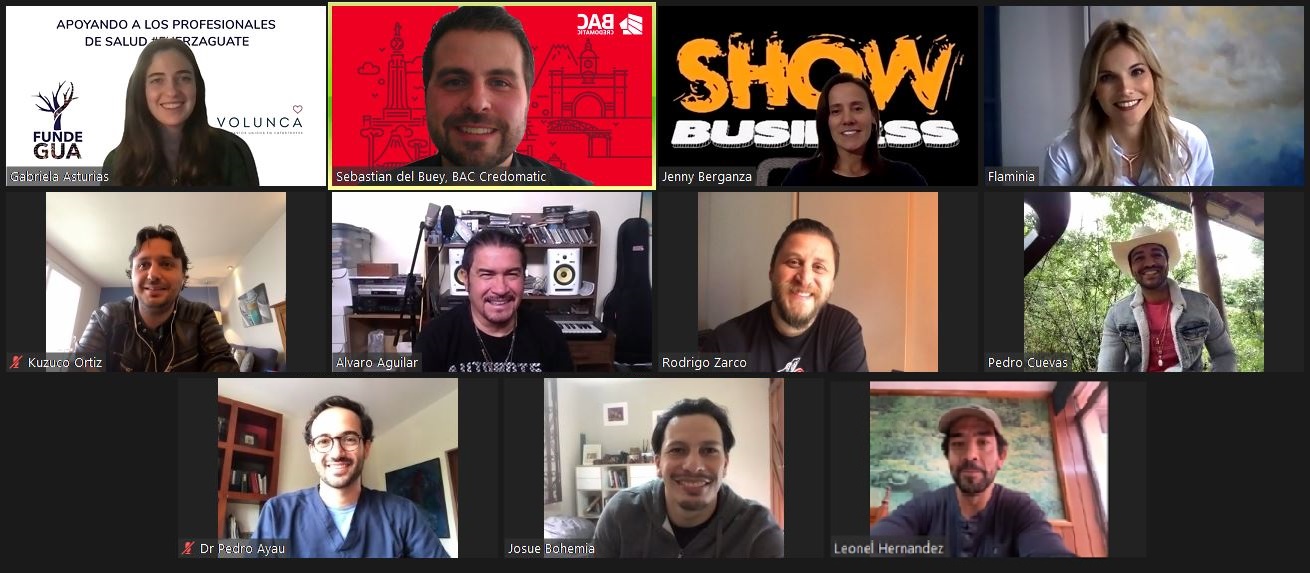 Varios artistas nacionales se han unido a esta iniciativa para recaudar fondos para el personal médico. (Foto Prensa Libre: cortesía BAC)