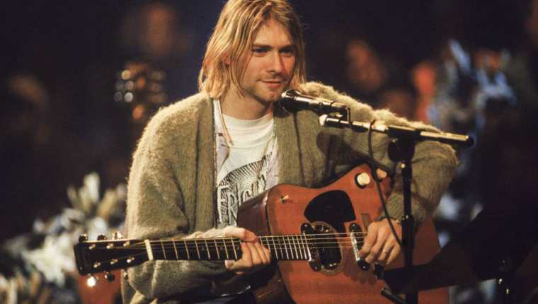 Kurt Cobain utilizó una guitarra Martin D-18E del año 1959 para interpretar la mayoría de las canciones del álbum. (Foto Prensa Libre: Nirvana)