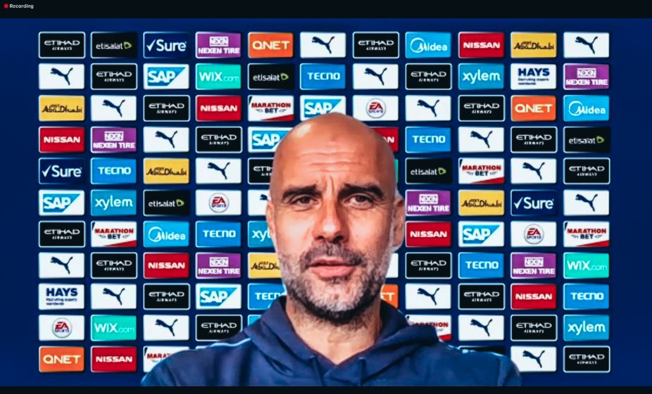 Pep Guardiola, técnico del Manchester City, no está contento con el regreso de la Premier League. (Foto Prensa Libre: Twitter Manchester City)