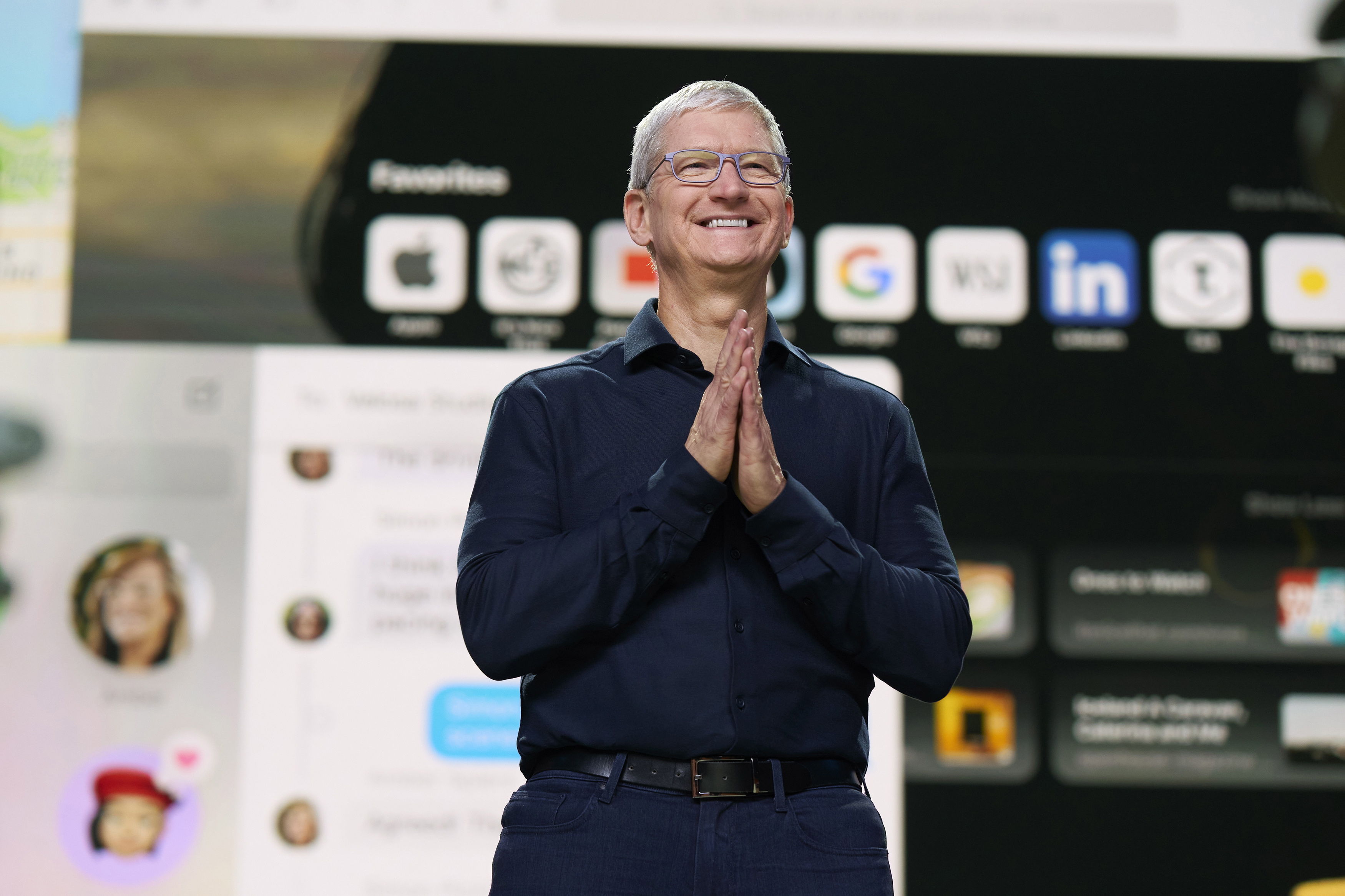 Tim Cook, de Apple, durante la Conferencia Mundial de Desarrolladores de Apple (WWDC). (Foto Prensa Libre: EFE)