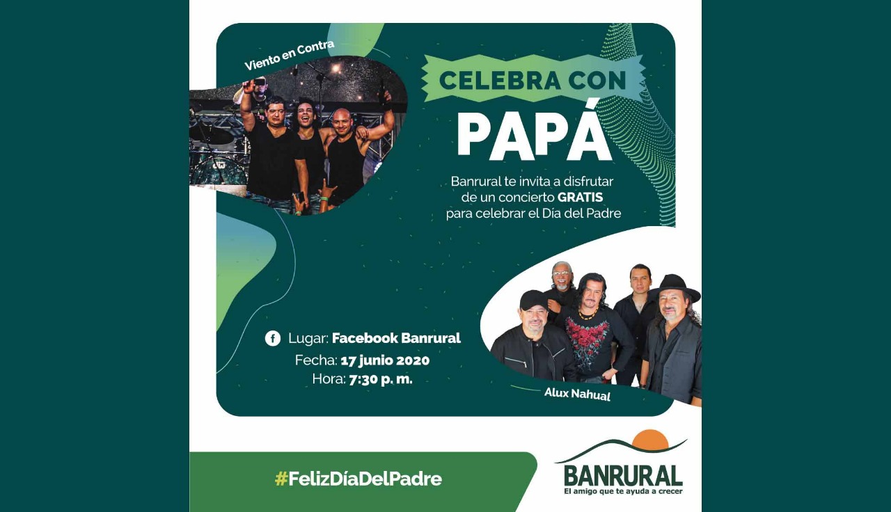 Banrural agasajará a los padres guatemaltecos por medio de un concierto virtual. Prensa Libre: Cortesía