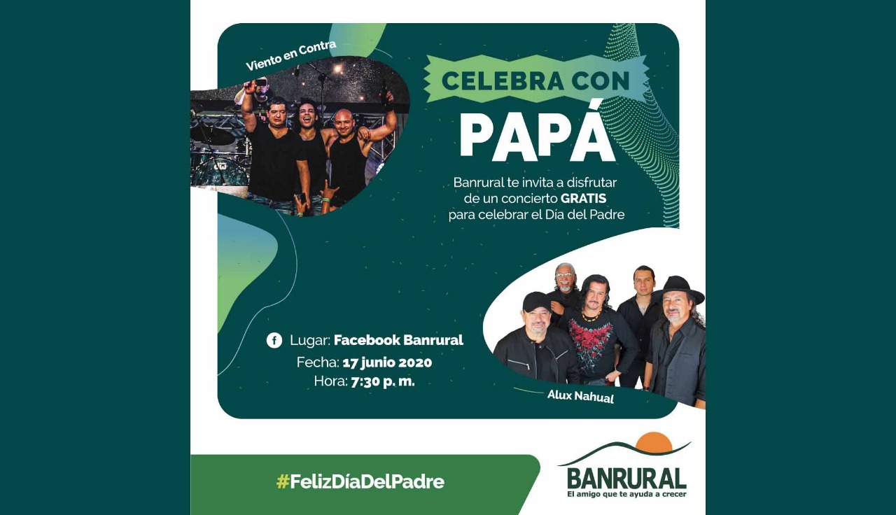 Banrural agasajará a los padres guatemaltecos por medio de un concierto virtual. (Foto Prensa Libre: cortesía Banrural)