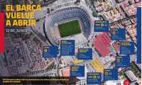 El Barcelona se ha preparado para abrir de nuevo las instalaciones del Camp Nou. (Foto FC Barcelona).