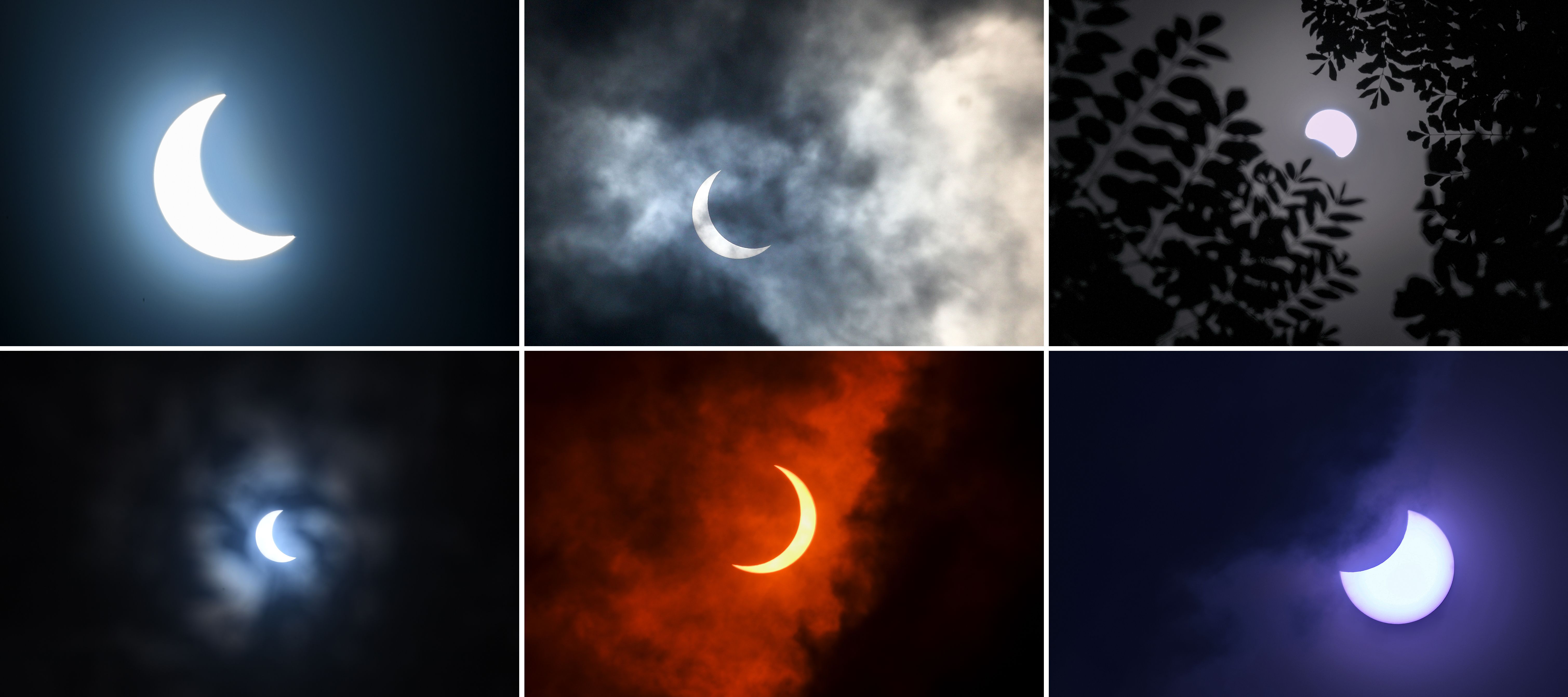 Fotografías de distintos países y la observación del eclipse anular de sol. 
 (Foto Prensa Libre: AFP)