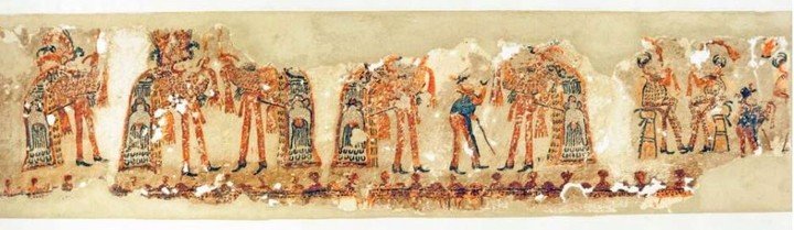 mural en ruinas prehispanicas de Mexico