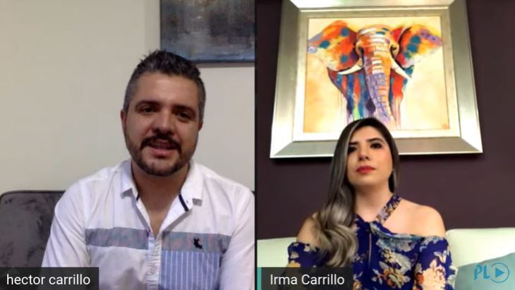 Héctor Carrillo e Irma Carrillo socios fundadores de Mr. Barber Shop compartieron con la audiencia de Hablemos de Dinero. (Foto Prensa Libre: Captura de Youtube)