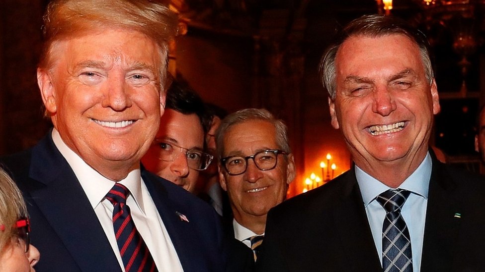 Trump y Bolsonaro se encontraron por última vez personalmente en marzo, en Florida. (Foto Prensa Libre: EPA)