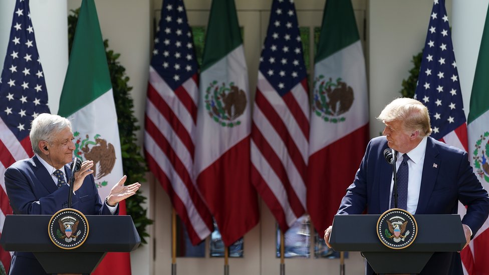 López Obrador y Trump mostraron una sintonia peculiar en su primer encuentro personal. REUTERS