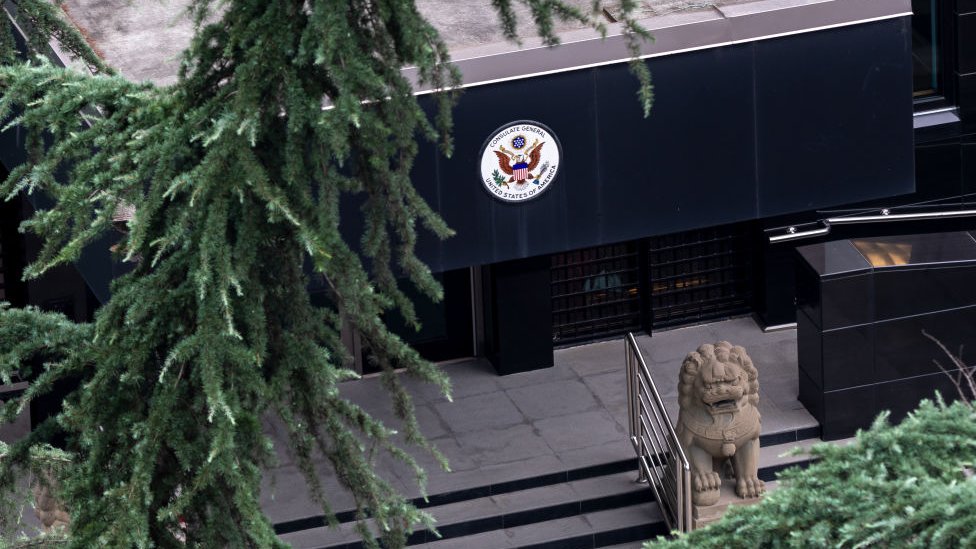 El consulado general de Estados Unidos en Chengdu.