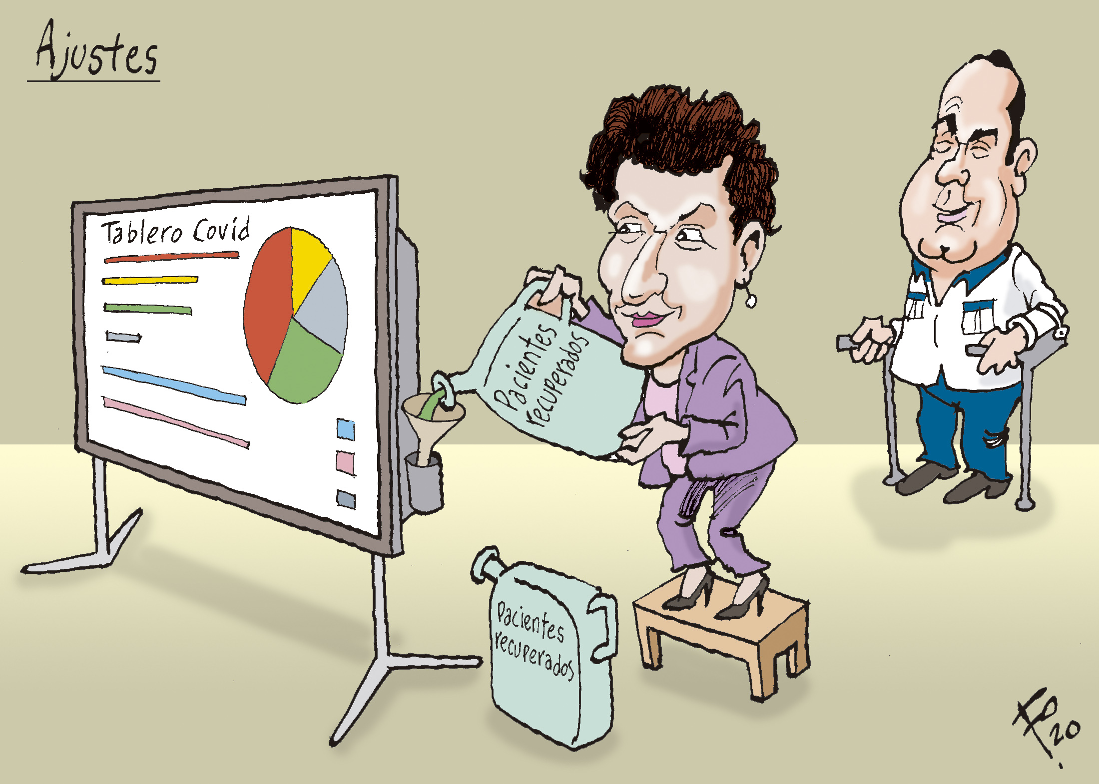 Personajes: Amelia Flores y Alejandro Giammattei.