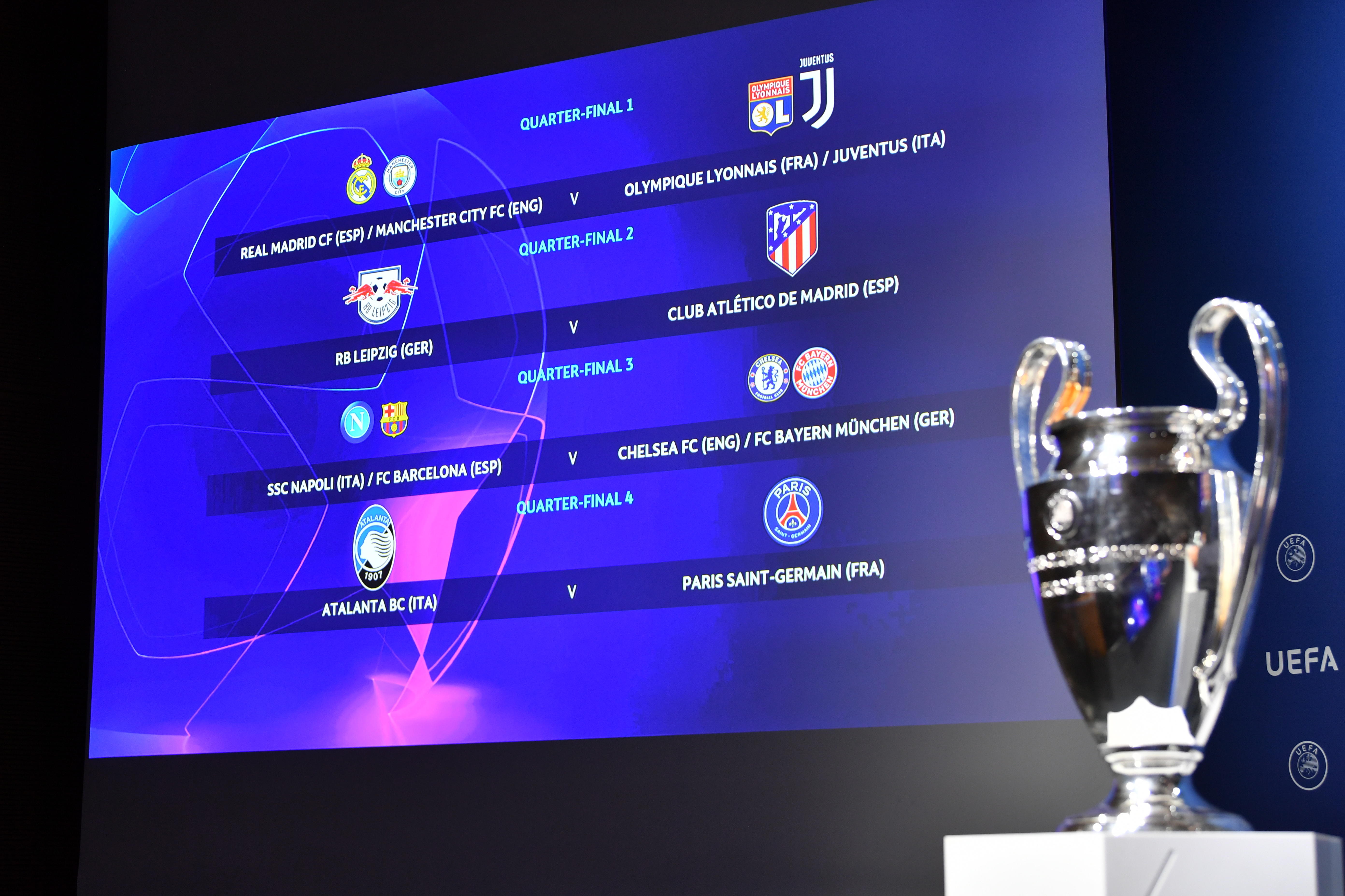 Este viernes se celebró el sorteo de los emparejamientos de la inédita 'Final 8' que la UEFA celebrará en agosto en Lisboa. (Foto Prensa Libre: EFE)
