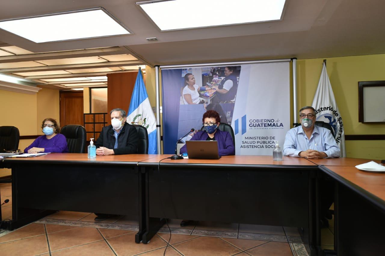 La ministra de Salud informa sobre la situación del coronavirus en Guatemala. (Foto Prensa Libre: Presidencia)
