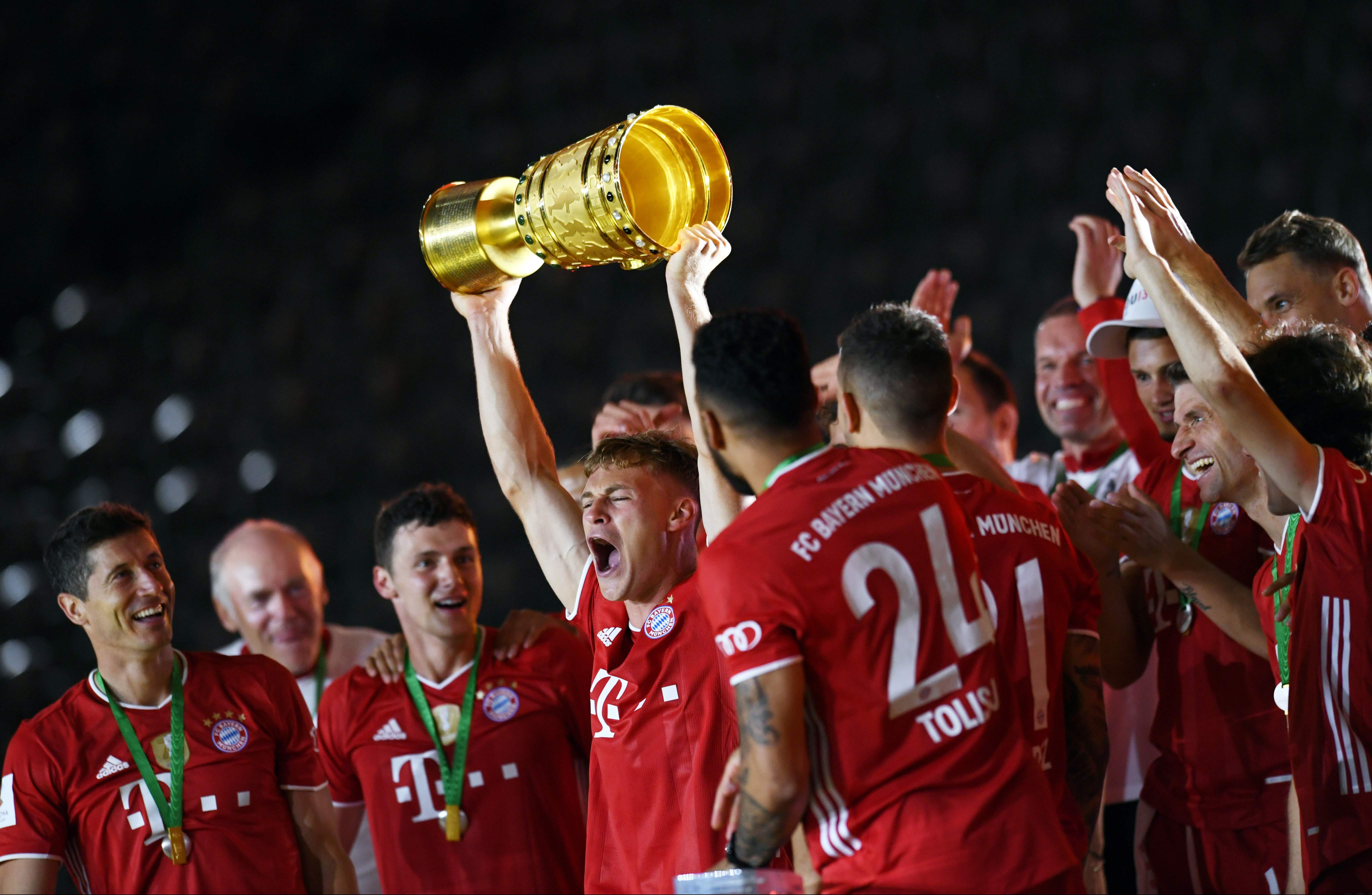 El Bayern Múnich festejó este sábado el título de Copa. (Foto Prensa Libre: AFP)