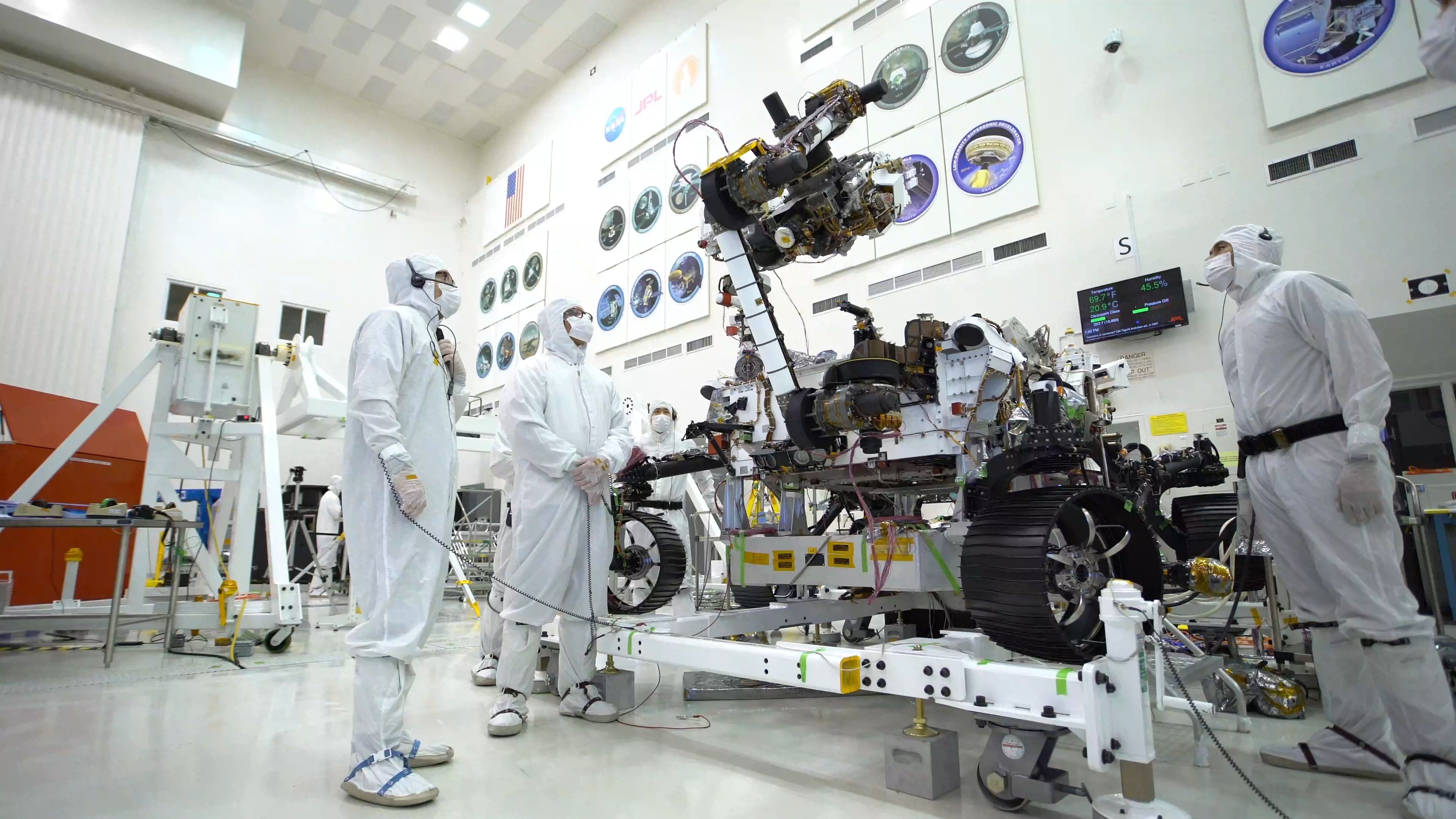 En esta imagen de la NASA, se observa el robot Perseverance que será enviado a Marte. (Foto Prensa Libre: AFP)