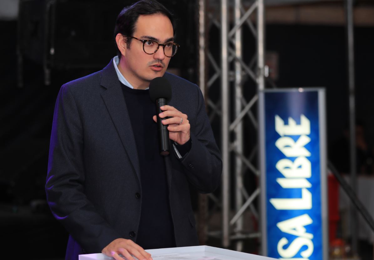 Christian Blank, gerente general de Prensa Libre habla de la campaña que apoya a empresarios. (Foto Prensa Libre: Hemeroteca PL)
