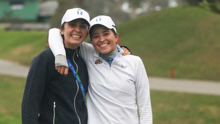 Las golfistas nacionales Pilar Echeverría y Valeria Mendizábal estarán compitiendo en torneos en Estados Unidos. Foto prensa Libre: Cortesía Asogolf