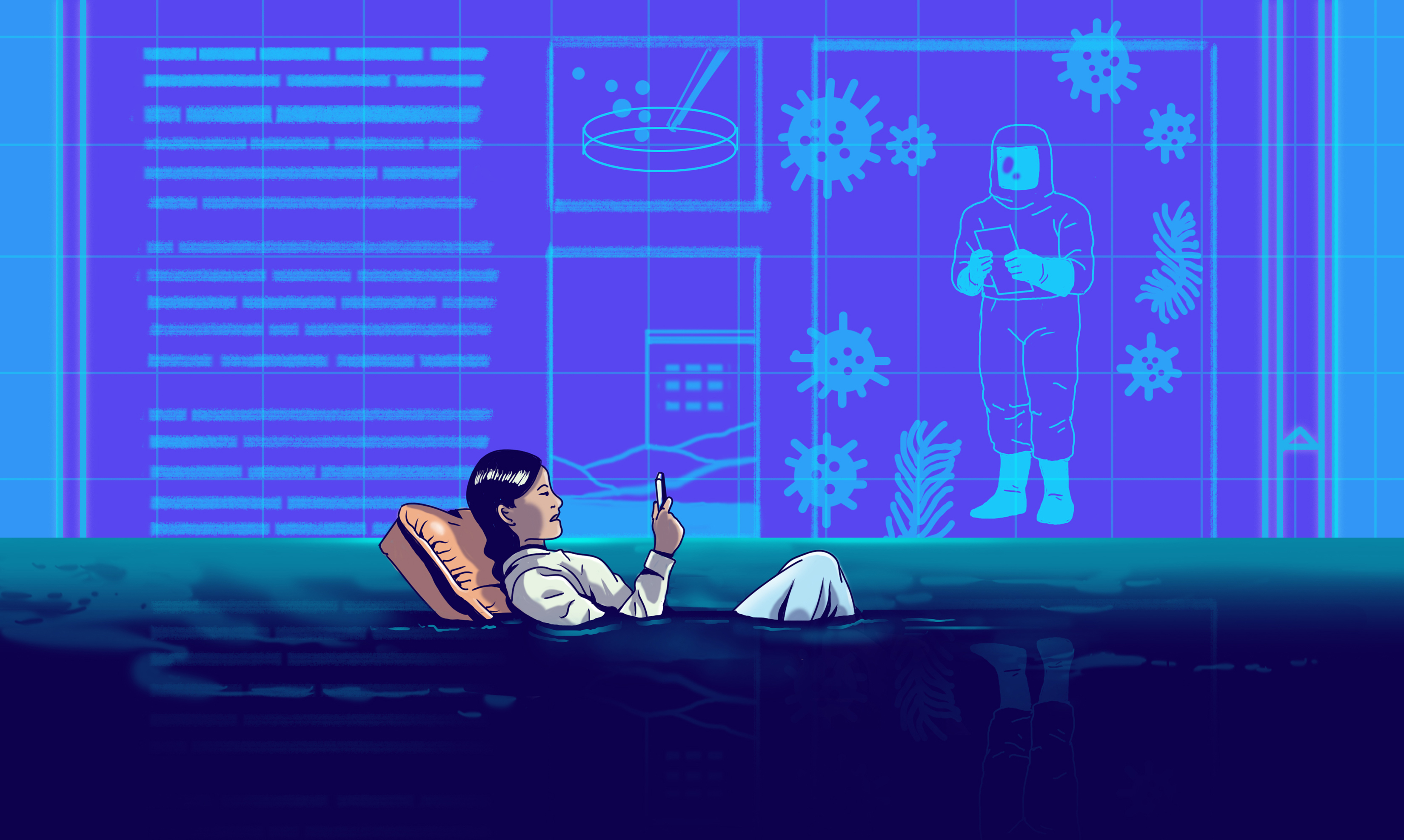 En una pandemia que nos obliga a quedarnos en casa, consumir de manera continua noticias apocalípticas nos resulta irresistible. (Glenn Harvey/The New York Times)

