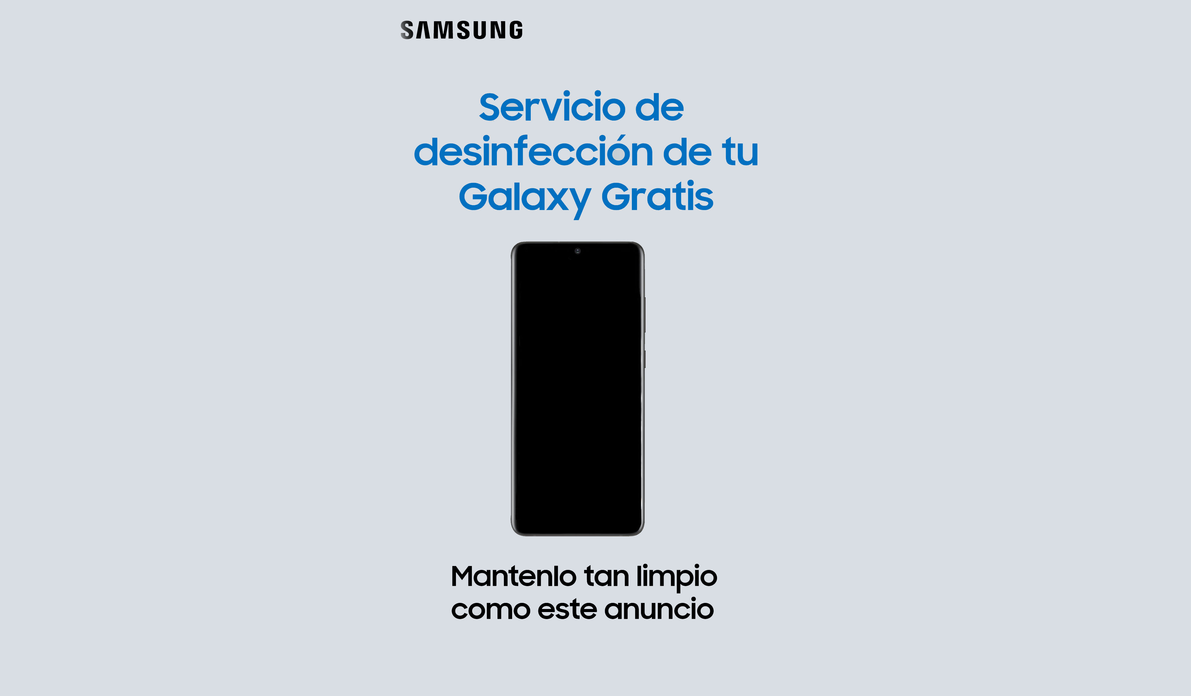 La campaña “Samsung Cuida de Ti”, en la que ofrece el servicio de esterilización de celulares con equipo Ultravioleta gratis. Foto Prensa Libre: Cortesía.