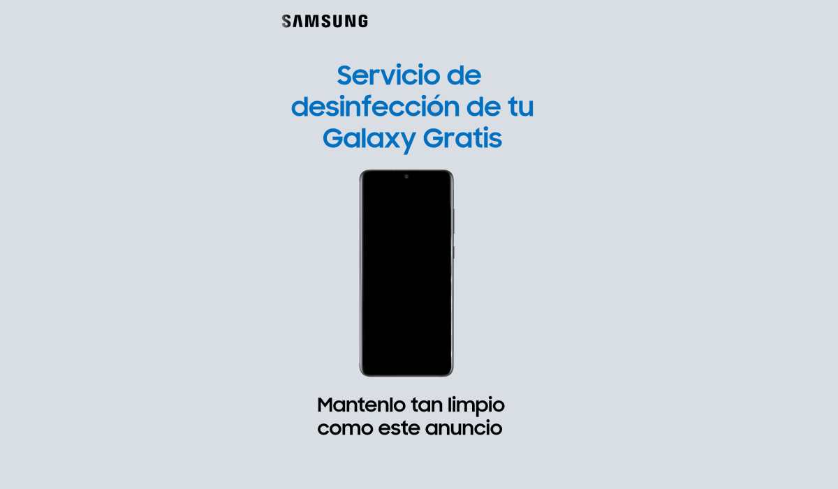 Samsung esteriliza los celulares de sus clientes