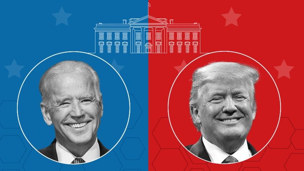 Joe Biden (izquierda) y Donald Trump son considerados los protagonistas de la elección estadounidense de este año. (Foto Prensa Libre: BBC)