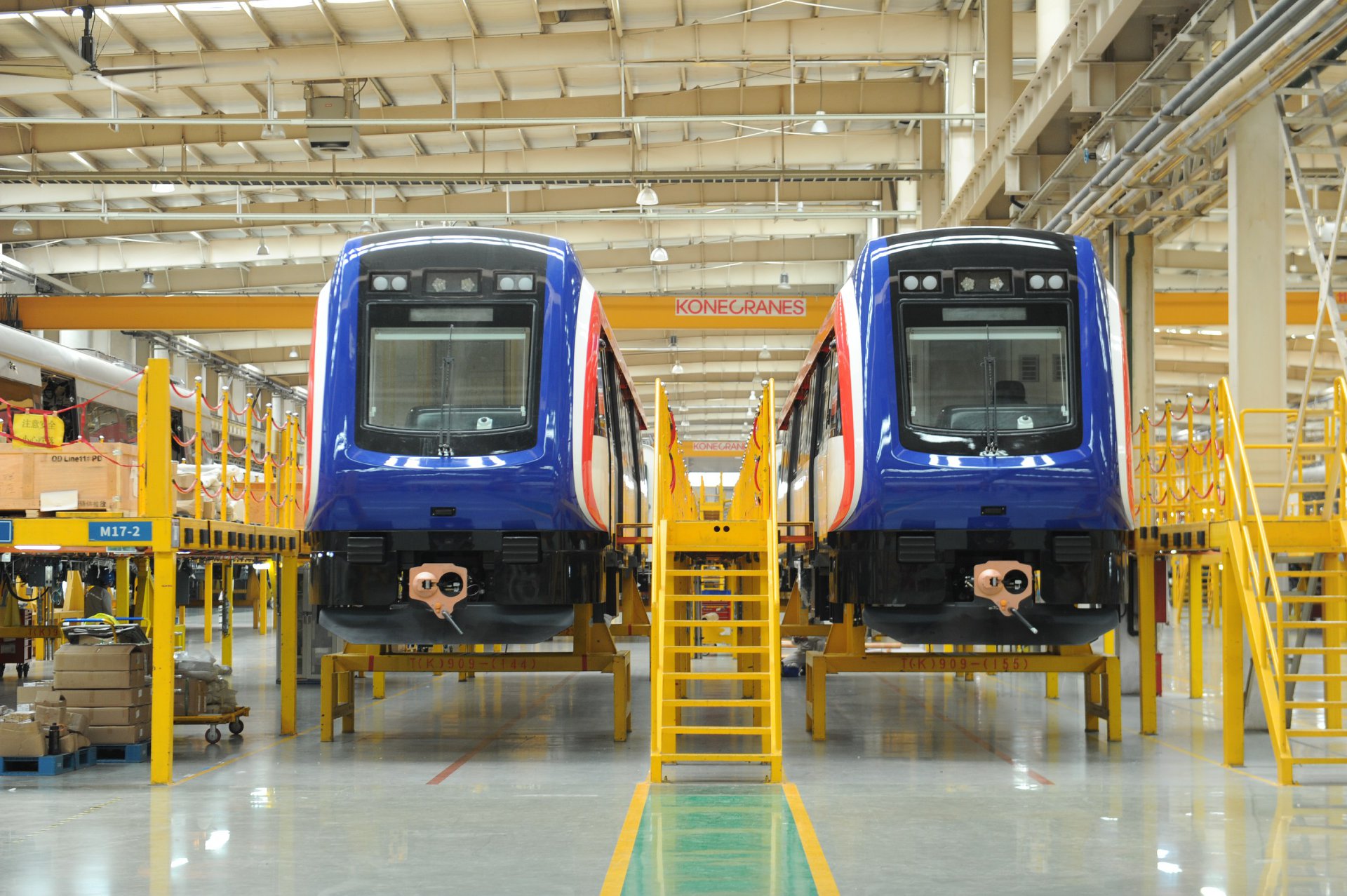 Se espera que estos trenes entren en operación en el segundo trimestre de 2021 para brindar servicio en el área metropolitana. (Foto Prensa Libre: Presidencia de Costa Rica)