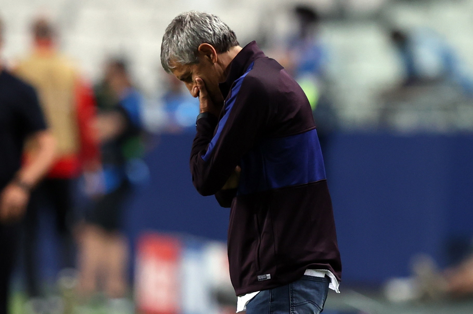 Quique Setien, entrenador del FC Barcelona. (Foto Prensa Libre: EFE)