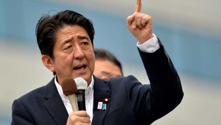 Shinzo Abe, primer ministro japonés. (Foto Prensa Libre: EFE) 