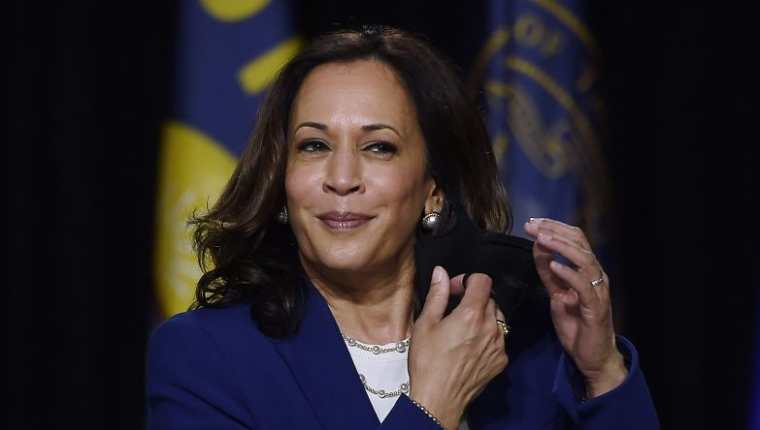 Kamala Harris, compañera de formula de Joe Biden. (Foto Prensa Libre: AFP)
