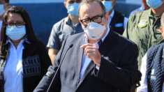 El presidente Alejandro Giammattei se refiere a la situación de pandemia de coronavirus en Guatemala. (Foto Prensa Libre: Byron García)
