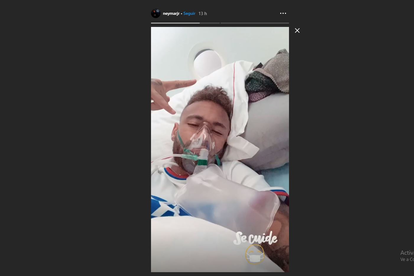 La historia de Instagram publicada por Neymar causó revuelo. (Foto Prensa Libre: Tomada del Instagram de Neymar)