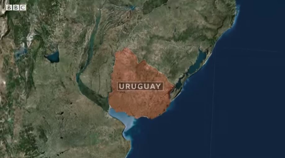 Mapa de Uruguay. (Foto Prensa Libre: BBC)